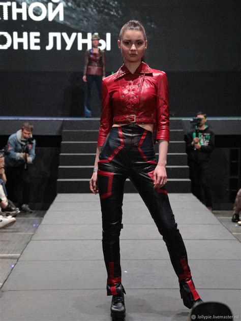 Костюм кожаный косуха и брюки с высокой талией на заказ в интернет ...