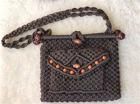 Vintage 70s Macrame Purse 70s Milady Style Etsy Macrame Purse