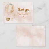 Hot Air Balloon St Birthday Thankyou Note Card Zazzle