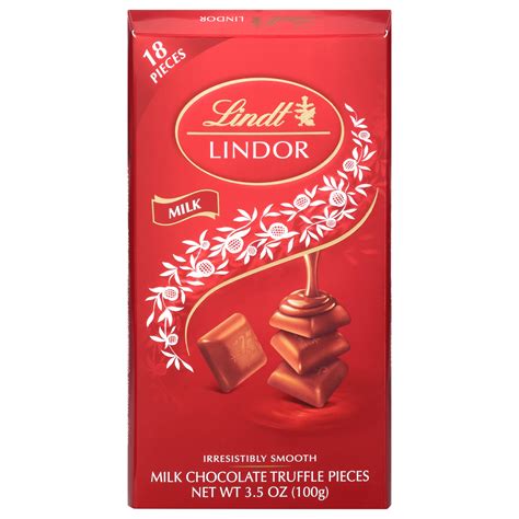 Lindt Lindor Milk Chocolate Truffle Candy Bar 35 Oz