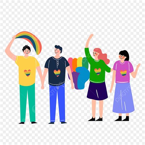 Ilustración De Mes De Arco Iris Gay Dibujado A Mano De Dibujos Animados PNG dibujos Falda Gay