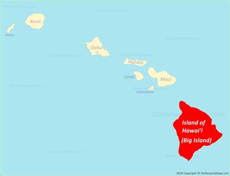 Island Of Hawaiʻi Map Hawaii Usa Map Of Island Of Hawaiʻi Big Island