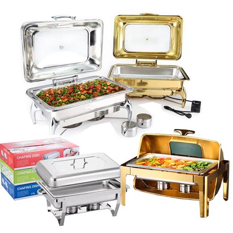 Commercial Catering Kitchenware Set Candle Electric Hot Pot Scarab Food Buffet Display Heater
