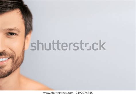Shirtless Mature Man Smiling Camera Posing Stock Photo Shutterstock