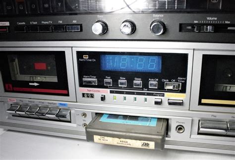 Vintage 80s Stereo System Dual Cassette Tape 8 Track Player Etsy