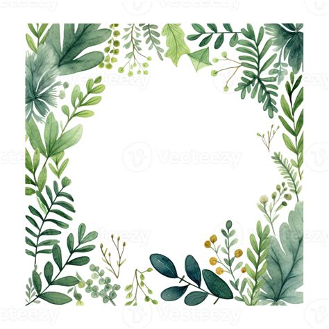 Green Watercolor Wreath Illustration 24533506 Png