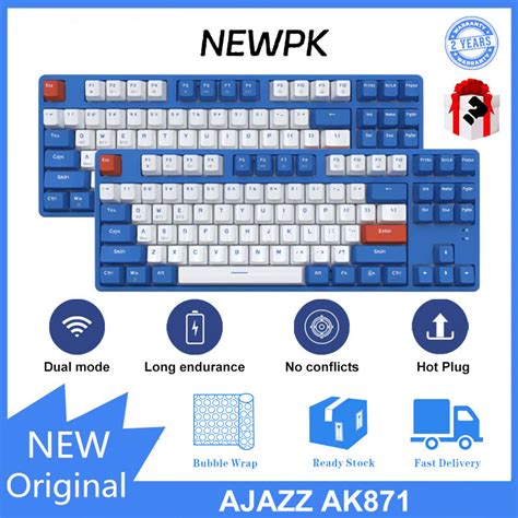 Ajazz Ak Dual Mode Hot Swappable Mechanical Keyboard Shopee Philippines