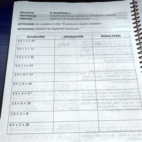 Solved Necesito Que Me Ayuden Secuencia Aprendizaje Esperado Ecuaciones Resuelve Problemas