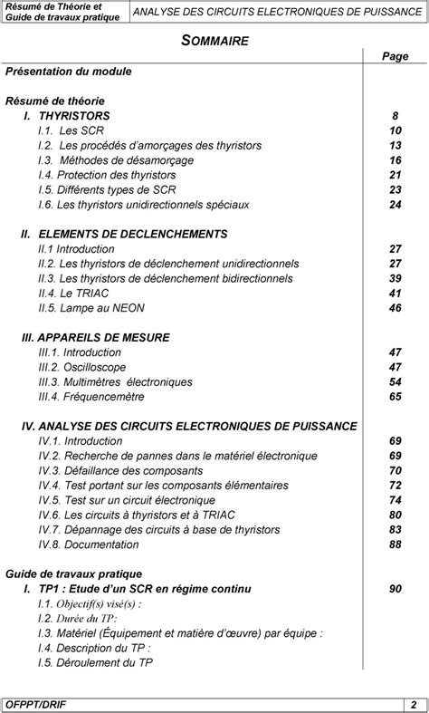 Travaux Dirig S Lectronique De Puissance Licence Chamilo