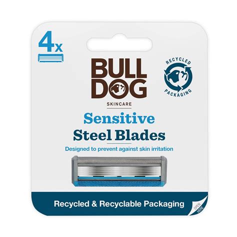 Amazon.com: BULLDOG Skincare - Sensitive Bamboo Razor Blades for Men, (Pack of 4) : Beauty