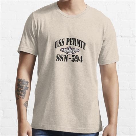 Uss Permit Ssn 594 Ship S Store T Shirt For Sale By Militaryts Redbubble Uss Permit T