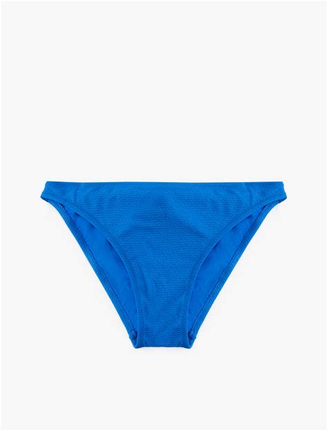 Lacivert Kad N Dokulu Klasik Bikini Alt Sak Mm Koton