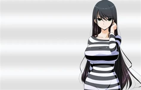 Обои girl breast anime brunette на телефон и рабочий стол раздел девушки разрешение