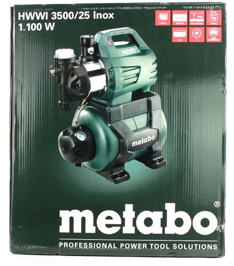 Metabo HWWI 3500/25 Inox 1.100 Watt Hauswasserwerk 600970000 | eBay