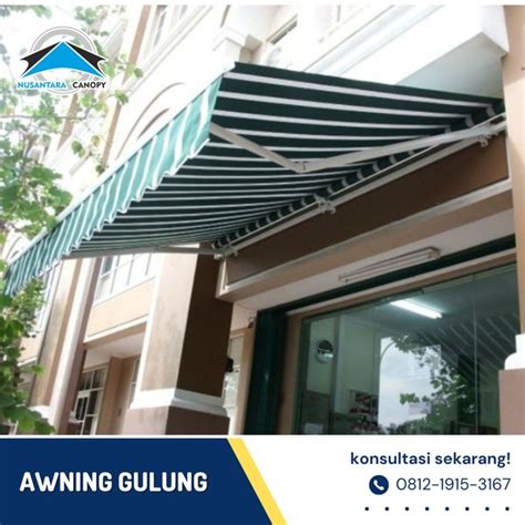 Jual Awning Gulung Canopy Kain Awning Jakarta Elektrik Dan Manual