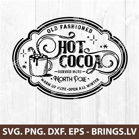 Hot Cocoa Svg Hot Cocoa Sign Svg Christmas Sign Svg