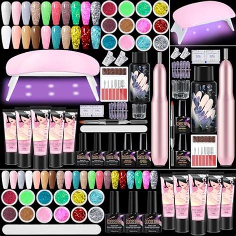 Amazon Clara Colors Poly Gel Nail Kit 12 Colors Clear Jelly Nude Pink Poly Extension Gel