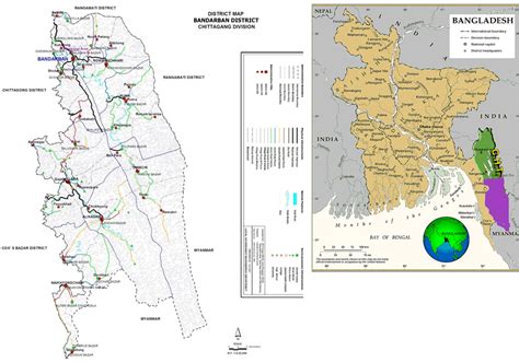 figure  bandarban district showing  component   districts