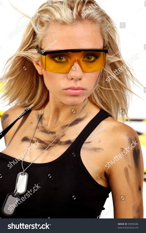 Sexy Blonde Female Construction Worker Stock Photo Edit Now 39090586