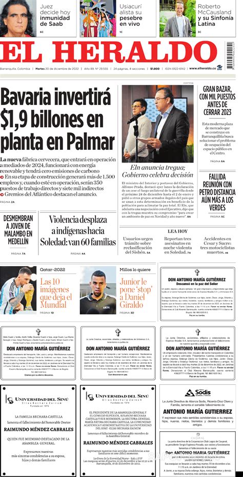 El Heraldo Dez Jornais E Revistas Sapo Pt Ltima Hora E