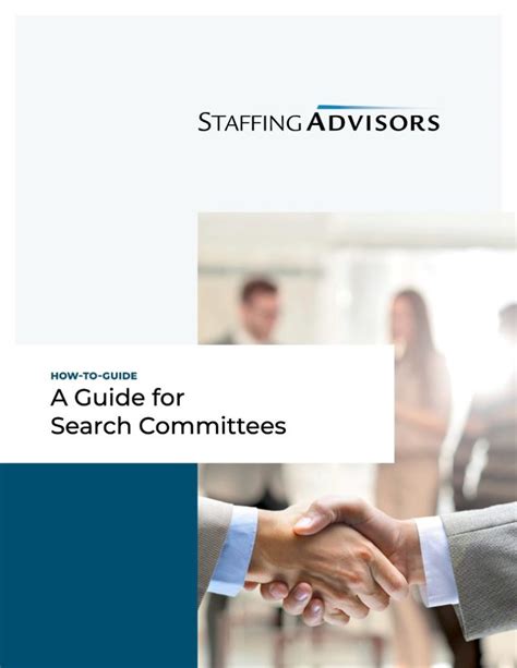 Guide For Search Committees - Staffing Advisors