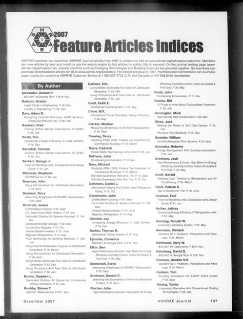 ASHRAE Journal 2007: Vol 49 Index : Free Download, Borrow, and