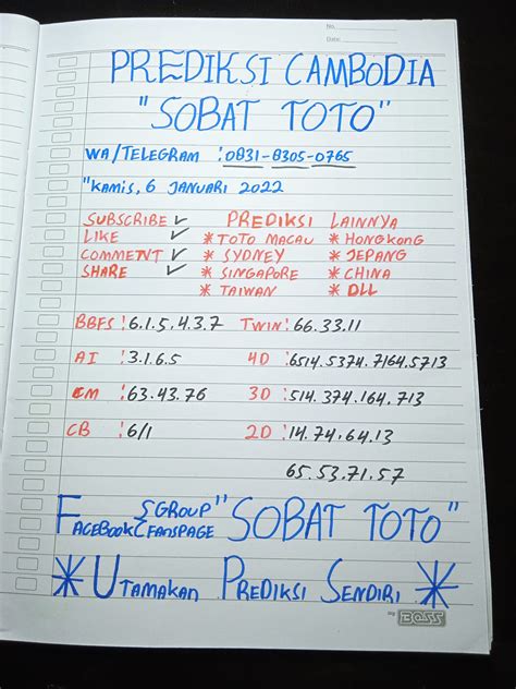 angka petir cambodia 6 januari 2022