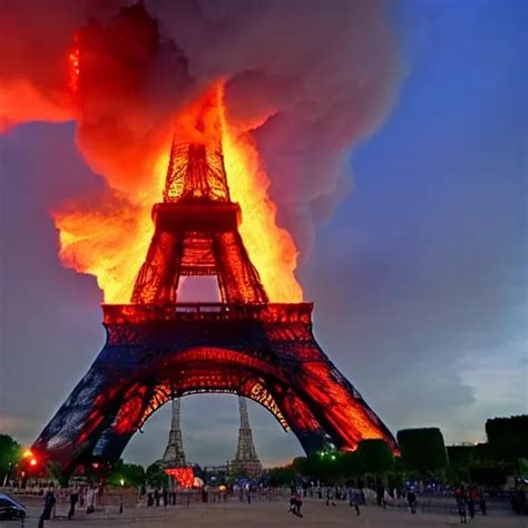 The Eiffeltower On Fire Stable Diffusion