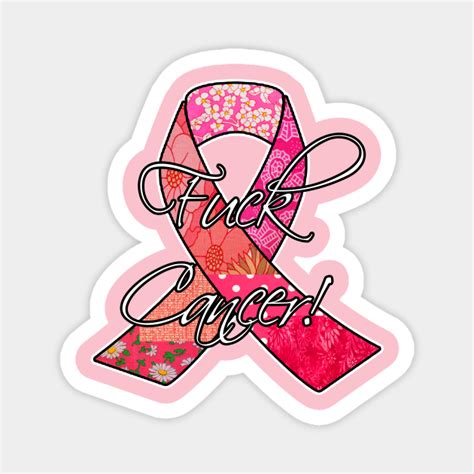 Fuck Cancer Retro Breast Cancer Awareness Ribbon Breast Cancer Awareness Magnet TeePublic