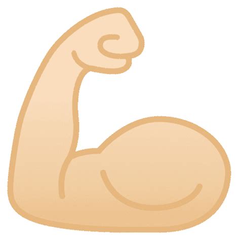 Flexed Biceps Light Skin Tone Emoji