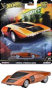 Amazon co jp ホットウィール Hot Wheels カーカルチャー ハンマードロップ ランチア ストラトス ゼロ 乗り物おもちゃ ミニカー 3歳から オレンジ HRV77 おもちゃ
