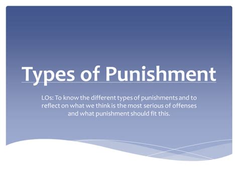 Types Of Punishment Teaching Resources