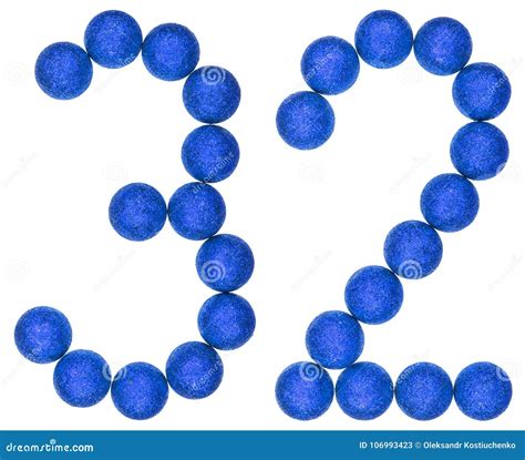 numeral     decorative balls isolated  white stock