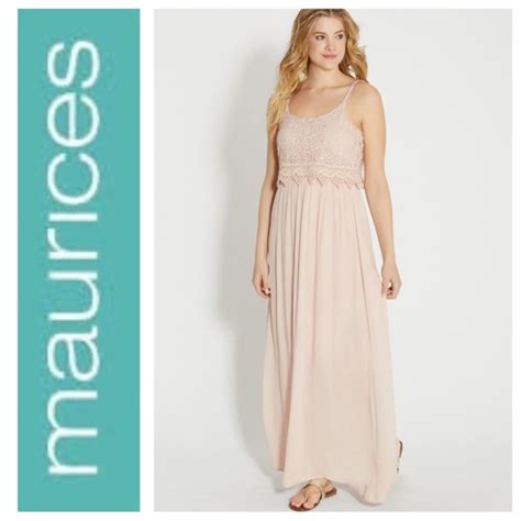 Maurices Dresses Blush Pink Crochettop Maxi Dress Poshmark