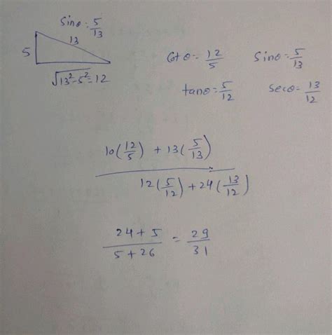 Begin Array Ll Text 14 A It Sin Theta Frac 5 13 Text