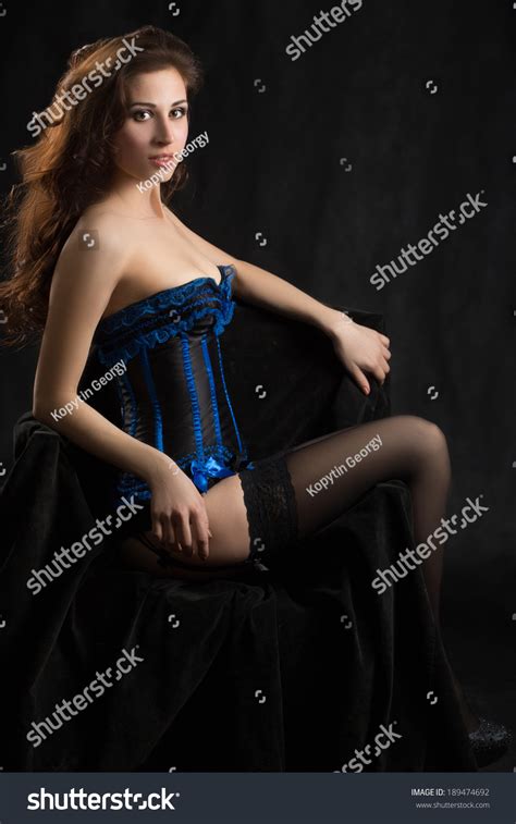 Sexy Girl Black Lingerie Shutterstock