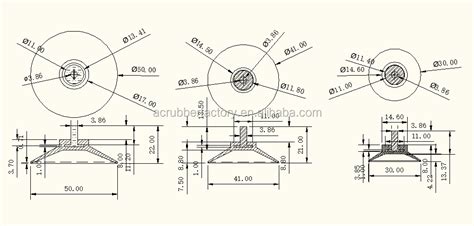 Strong Vacuum With M Stud And Metal Nut Mm Sucker With Screw