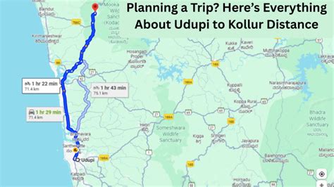 planning  trip heres   udupi  kollur distance kollur