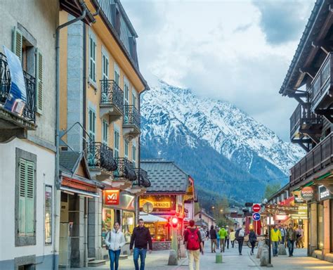 Chamoix Mont Blanc Town In France Editorial Photo Image Of Tour Walk