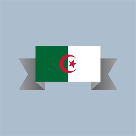 Illustration Of Algeria Flag Template Vector Art At Vecteezy