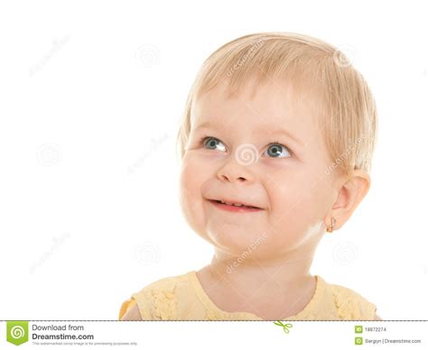 Petite Fille Blonde Gaie Avec La Coupe Courte Photo Stock Image Du Plaisir Studio