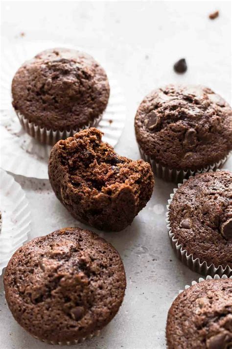 Double Chocolate Zucchini Muffins My Baking Addiction