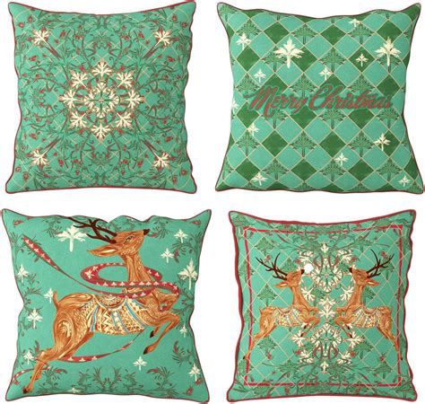 Amazon Patdrea Designer Christmas Pillow Covers X Vintage