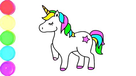 How To Draw Unicorn Horse Drawing Rainbow Colour Easy Step To Step