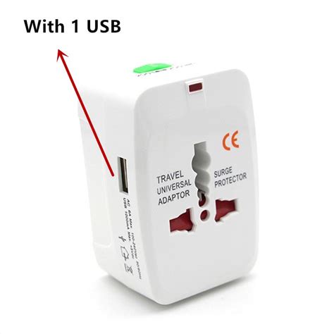 All In One Universal International Plug Adapter 2 Usb Port World Travel Ac Power Charger Adapter