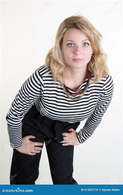 Sensual Blonde Girl With Blue Eyes Stock Photo Image Of Slim Glamour 61653176