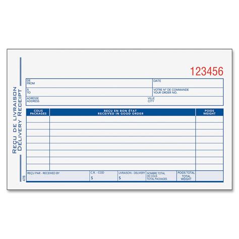 6 Best Images Of Free Printable Delivery Receipt Delivery Receipt