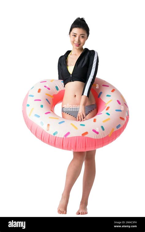 Bikini Clad Beauties With Swimming Laps Stock Photo Alamy