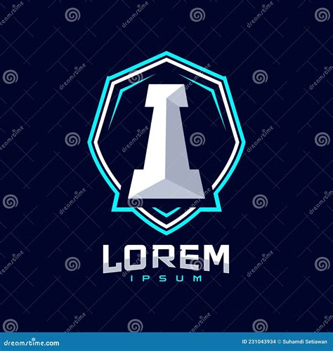 Letter I Gaming Sport Team Logo Design Vector Illustration