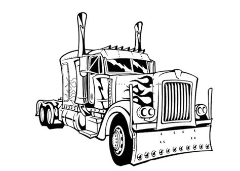 semi truck drawing 8